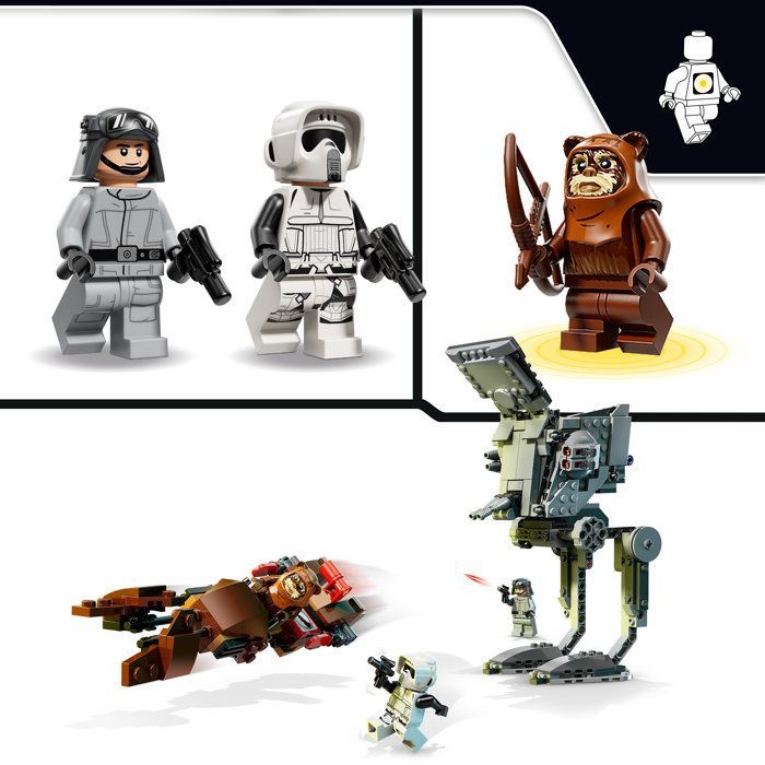 LEGO Star Wars SMART Play: AT-ST Angreb på Endor - Legetøj egnet til alderen 8+ 75424