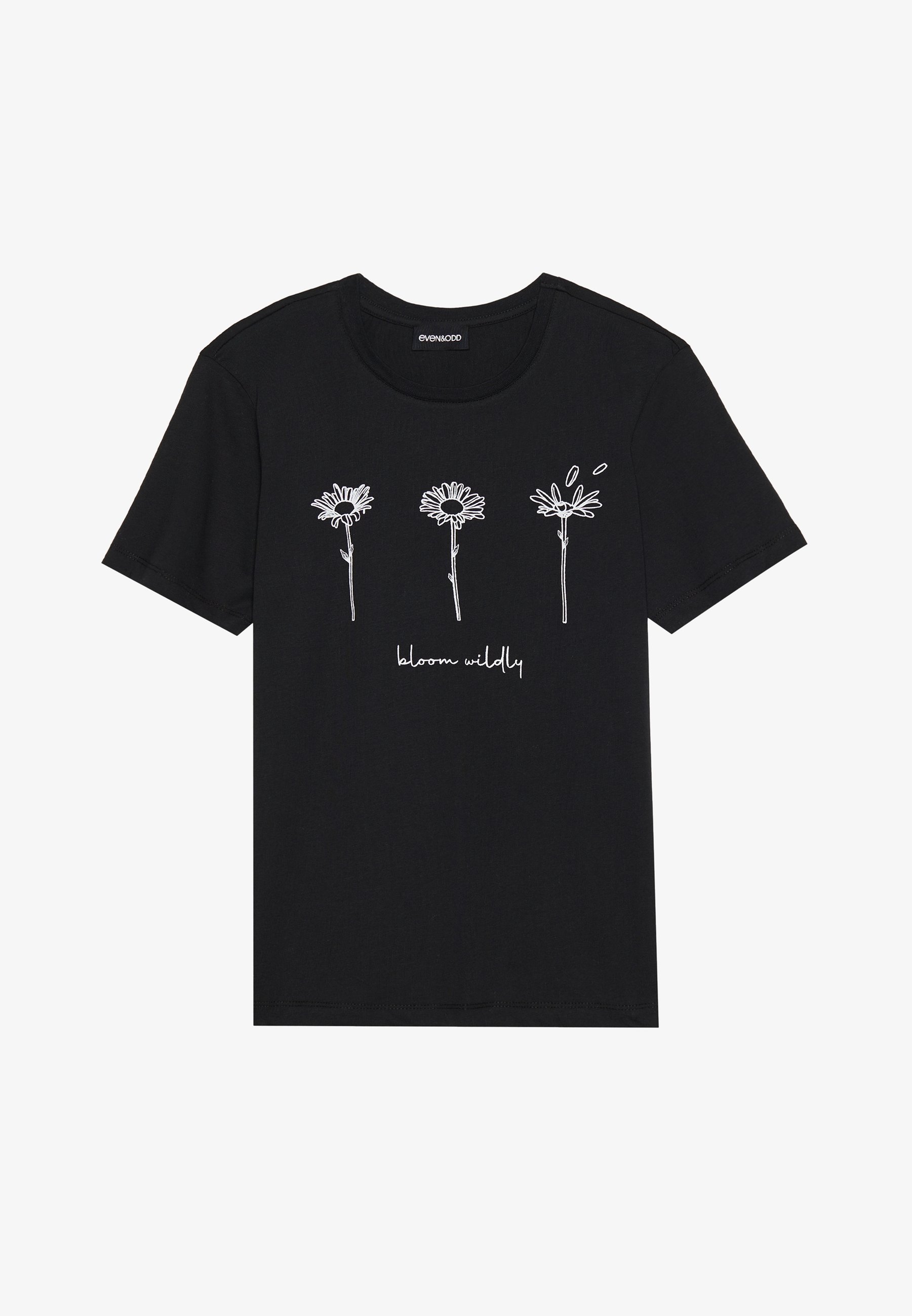 Tričko s potiskem sudých a lichých - černé