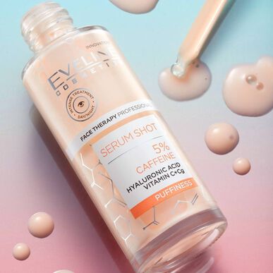 Eveline Serum Shot 5 % kofeiinia sisältävä kasvoseerumi turvotusta ja tummia silmänalusia vähentämään 30 ml 30 ml