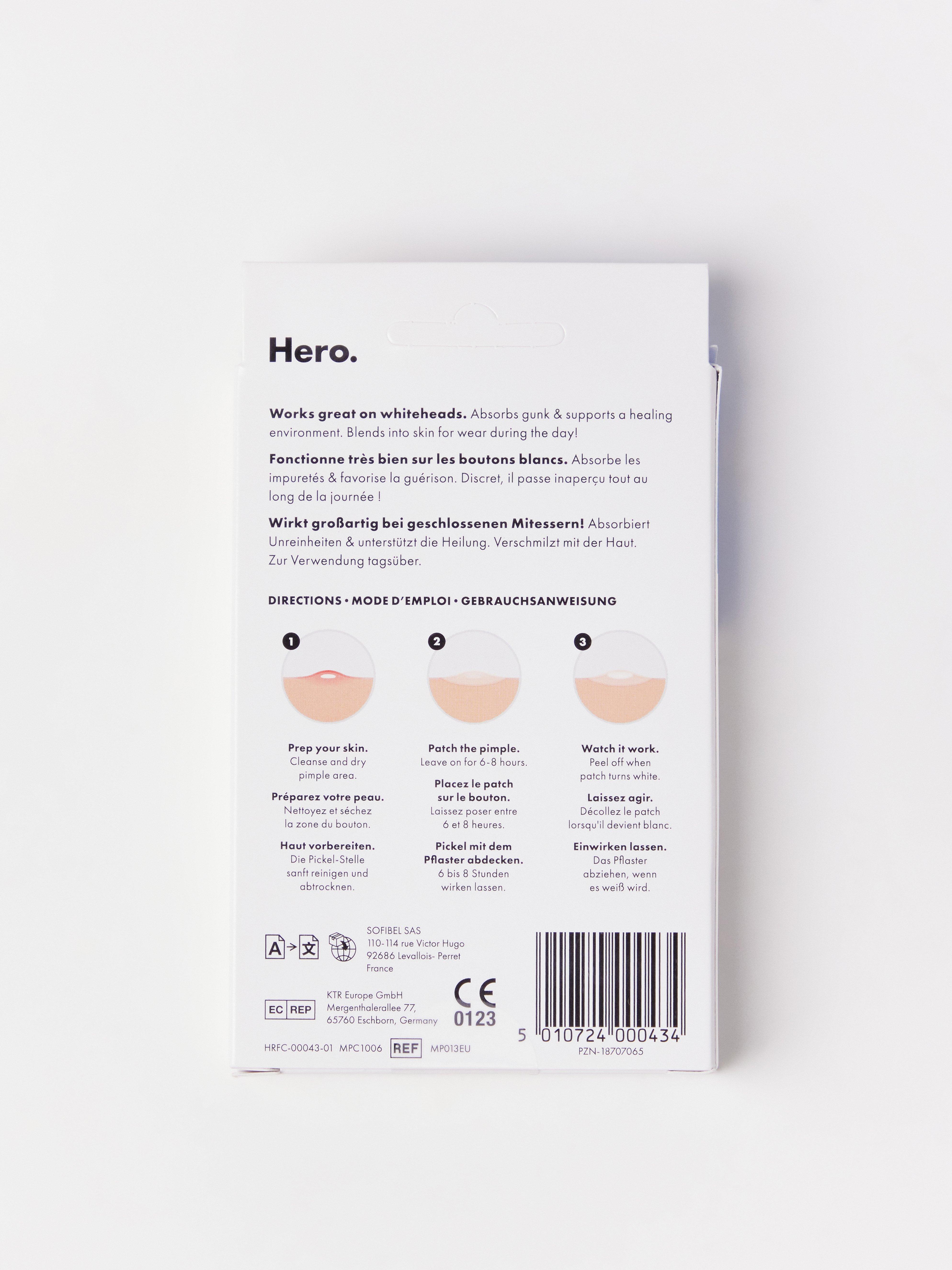 Hero Mighty Patch Usynlig Ingen farge