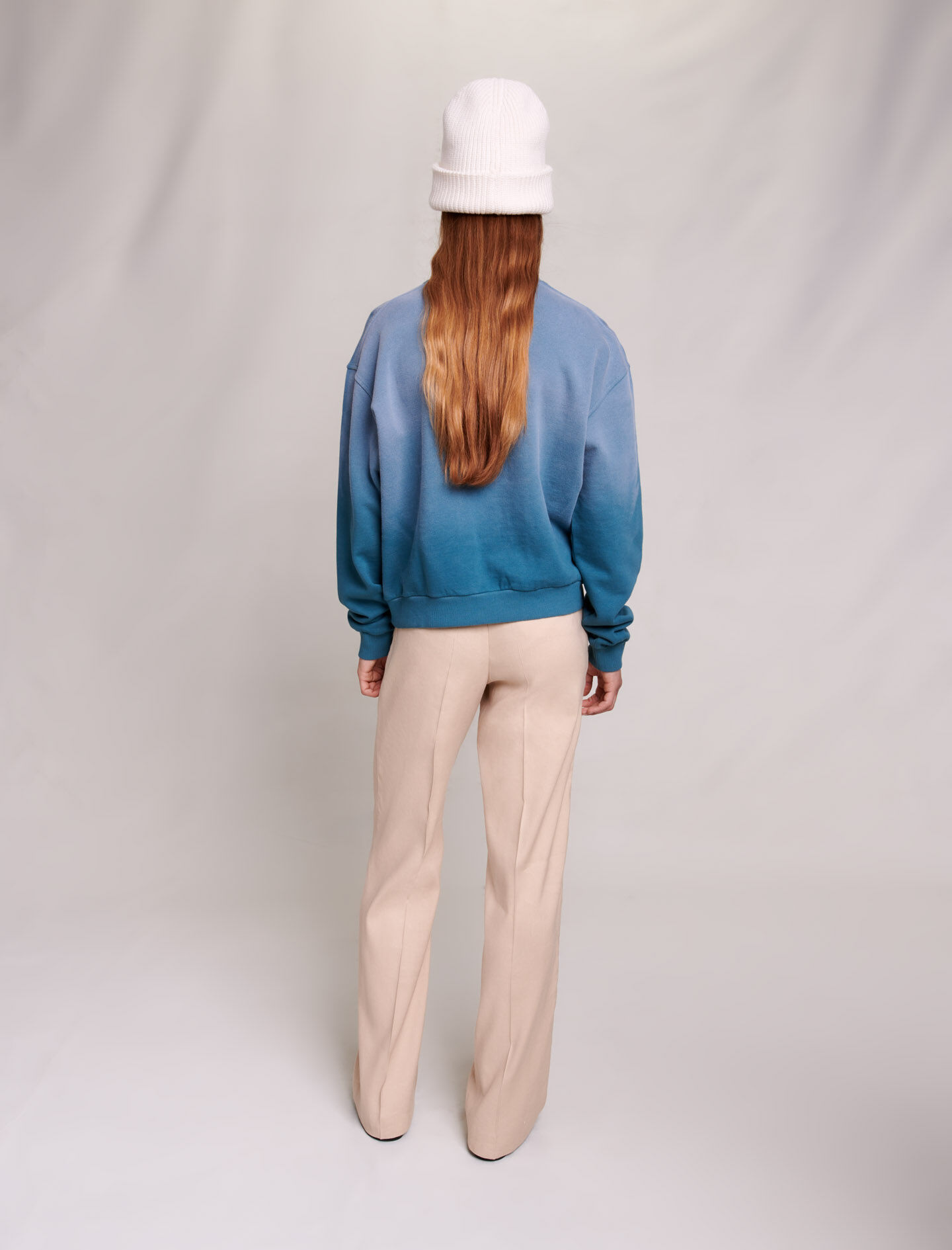 Tweekleurig sweatshirt - Blauw