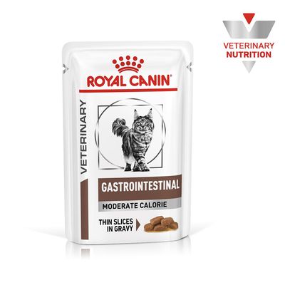 Royal Canin Veterinary Cat - Alimento gastrointestinale a moderato contenuto calorico in salsa