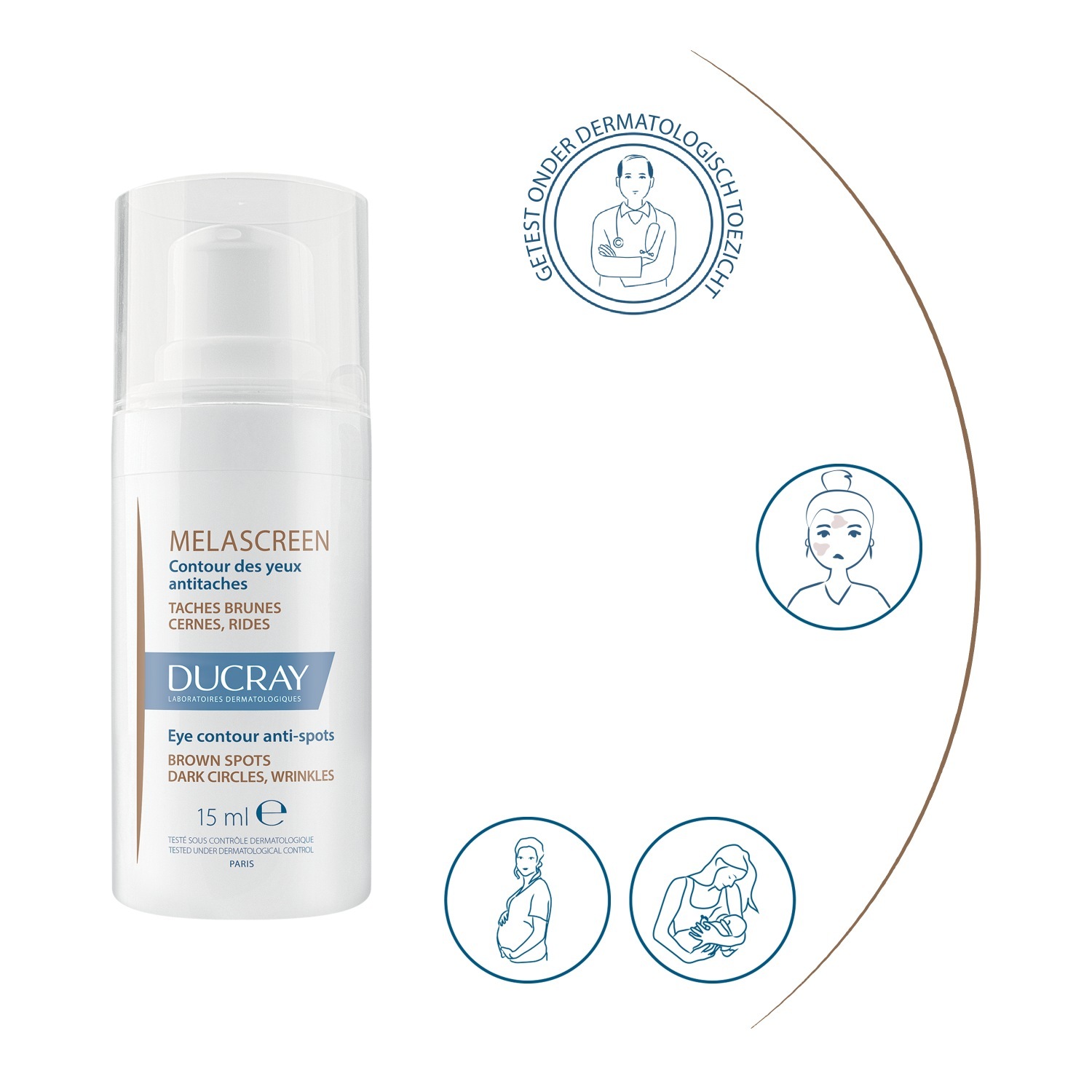 Ducray krema protiv pigmentnih fleka MELASCREEN za područje oko očiju protiv pigmentnih fleka - 15 ml