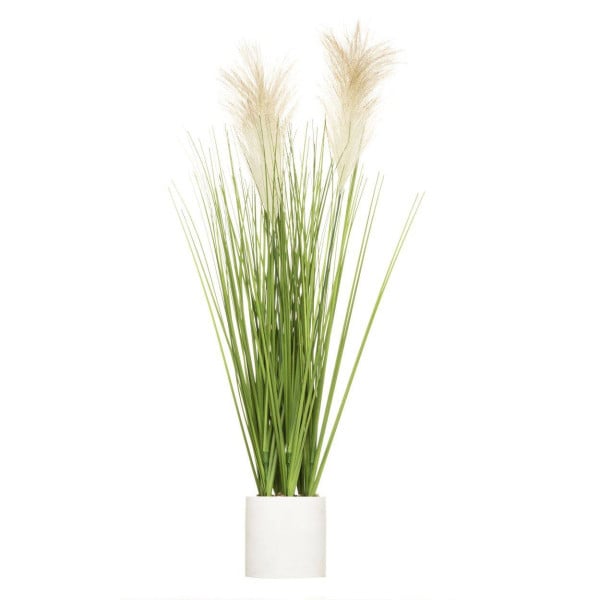 Sztuczna trawa ozdobna w cementowej doniczce, wys. 70 cm