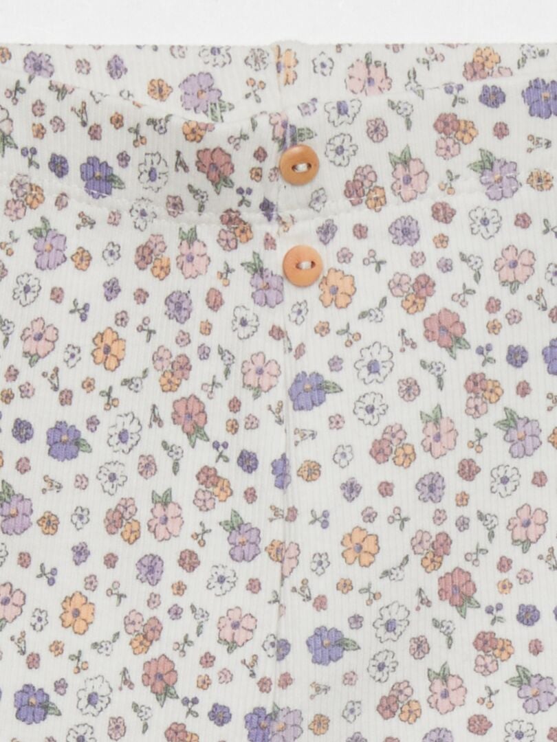 Lange legging met print - WIT