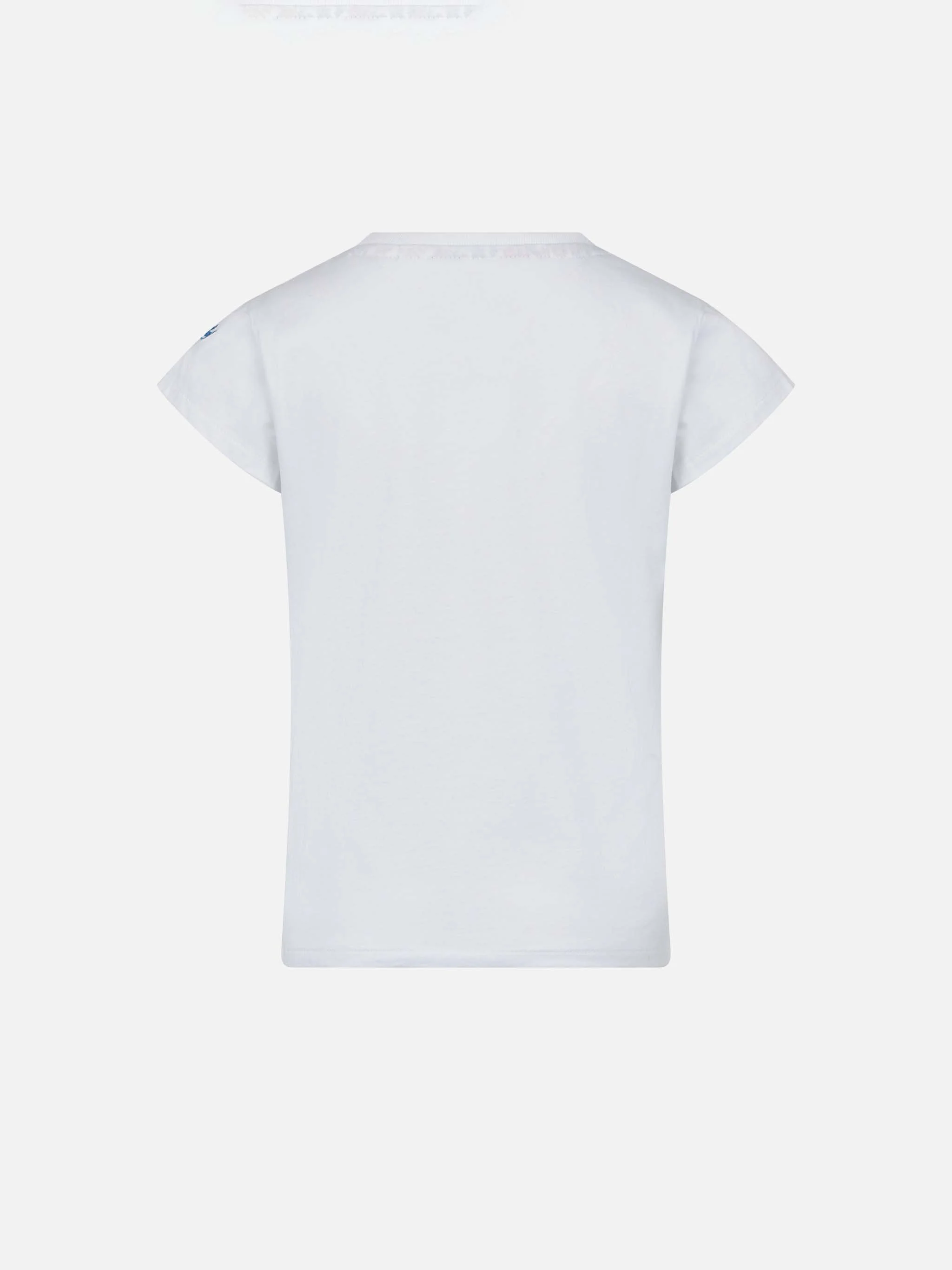 T-shirt da bambina in cotone con taschino