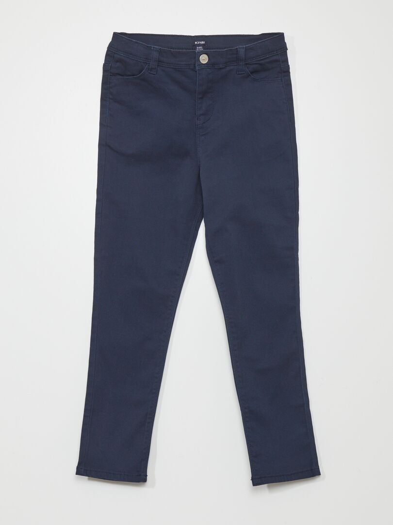 Calça jeans elástica - Ajuste mais confortável - Azul