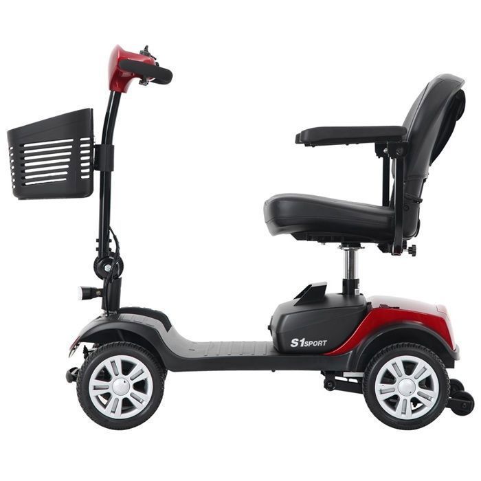 Scooter électrique SWEETRICH S1-Sport, Rouge, Freins Intelligents, Roues Anti-Basculement, Absorption des Chocs, Manipulation
