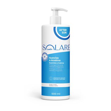 Solare Wells After Sun Cream för ansikte och kropp, Lugnar och lugnar, 500 ml