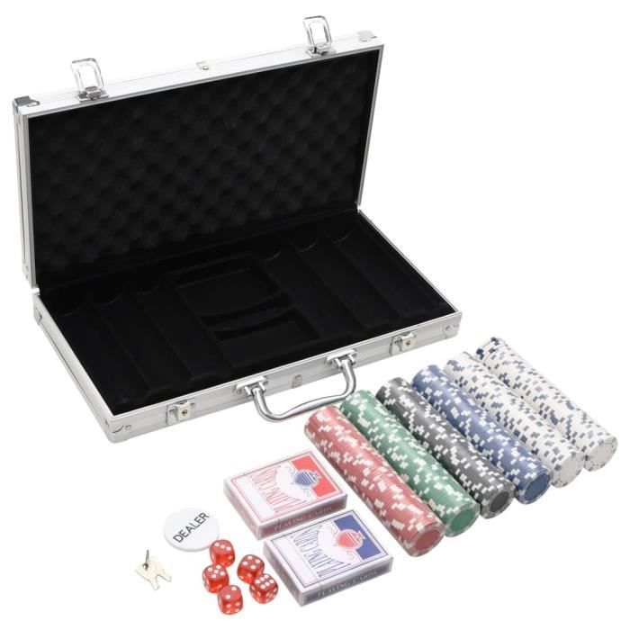 Juego de fichas de póker VIDAXL - 300 piezas, 11,5 g - Estuche portátil - Multicolor