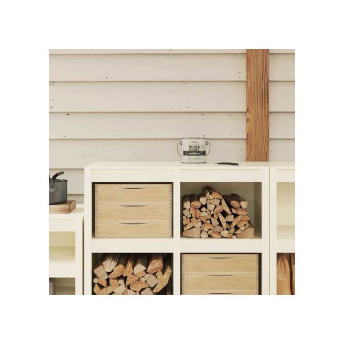 Exterior wood paint - vidaXL - White - 16.5 x 16.5 x 16 cm - Quick drying - Low odor - Water resistant