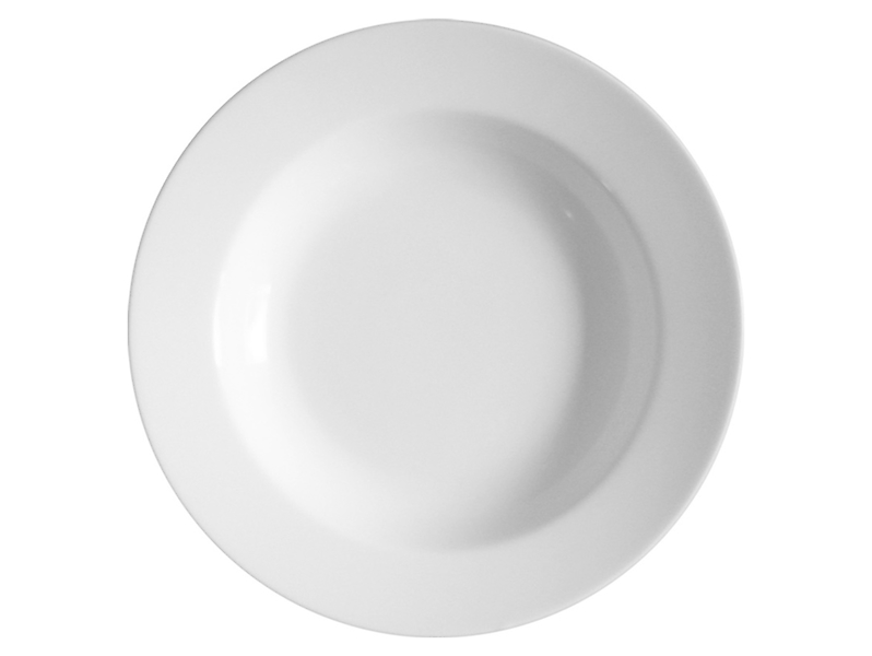 Talerz głęboki Yvette porcelanowy 22 cm biały