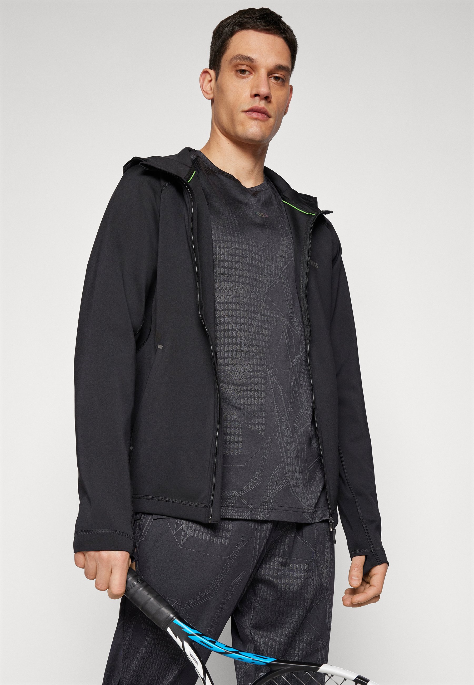 BOSS SICON ACTIVE - Treniruočių striukė - juoda
