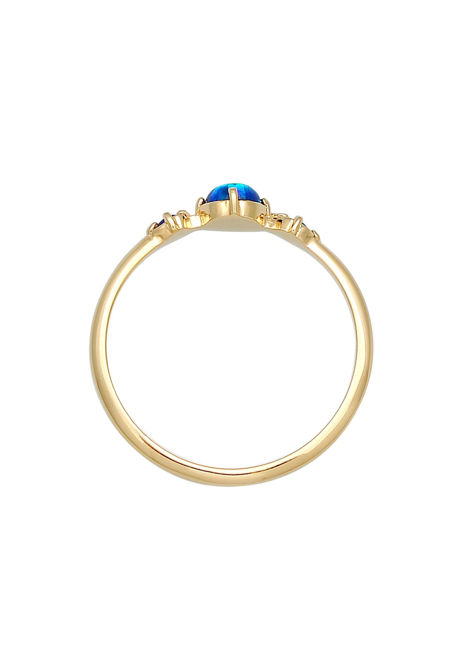 Elli Femmes Bande Géo Vintage Tendance avec Opale Synthétique en Argent Sterling 925