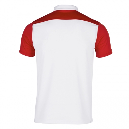 Joma Hobby II polo marškinėliai trumpomis rankovėmis, balti/raudoni
