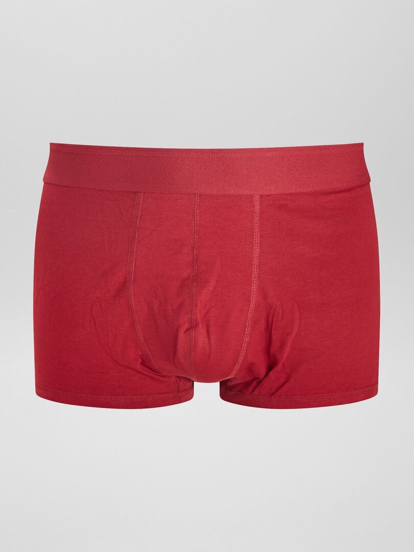 Set van 3 milieuvriendelijke boxershorts maat+ - ROOD