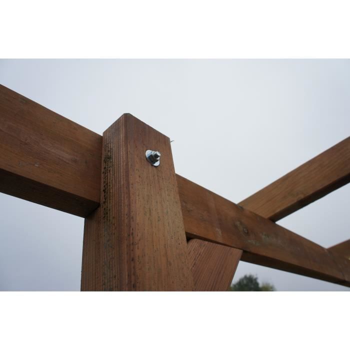 Carport en bois massif Delahaye - CHALET & JARDIN - Rectangulaire - Autoclave classe III - 305x500x253 cm
