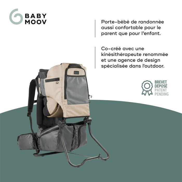 Portabebés Babymoov Moov & Hike - Máxima comodidad - Sistemas patentados, color beige