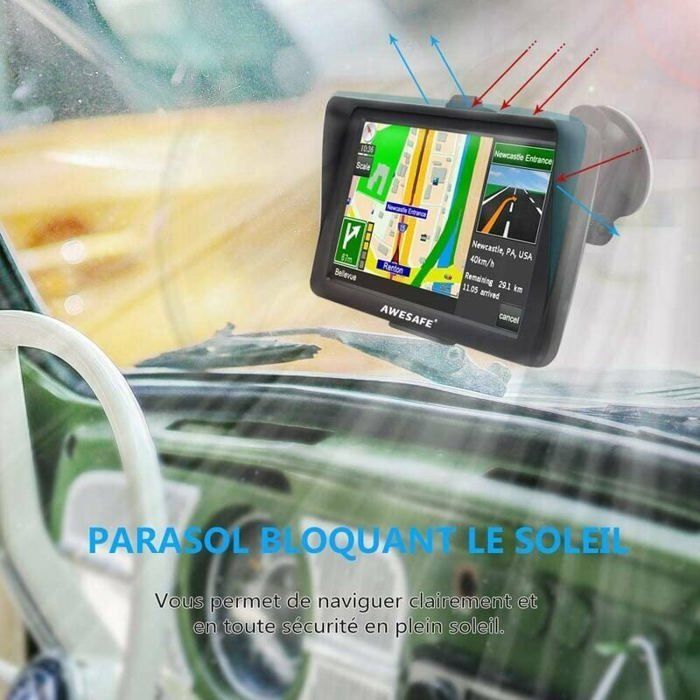 Sistema de navegación GPS automático para camiones y automóviles con pantalla táctil de 7 pulgadas para Europa.