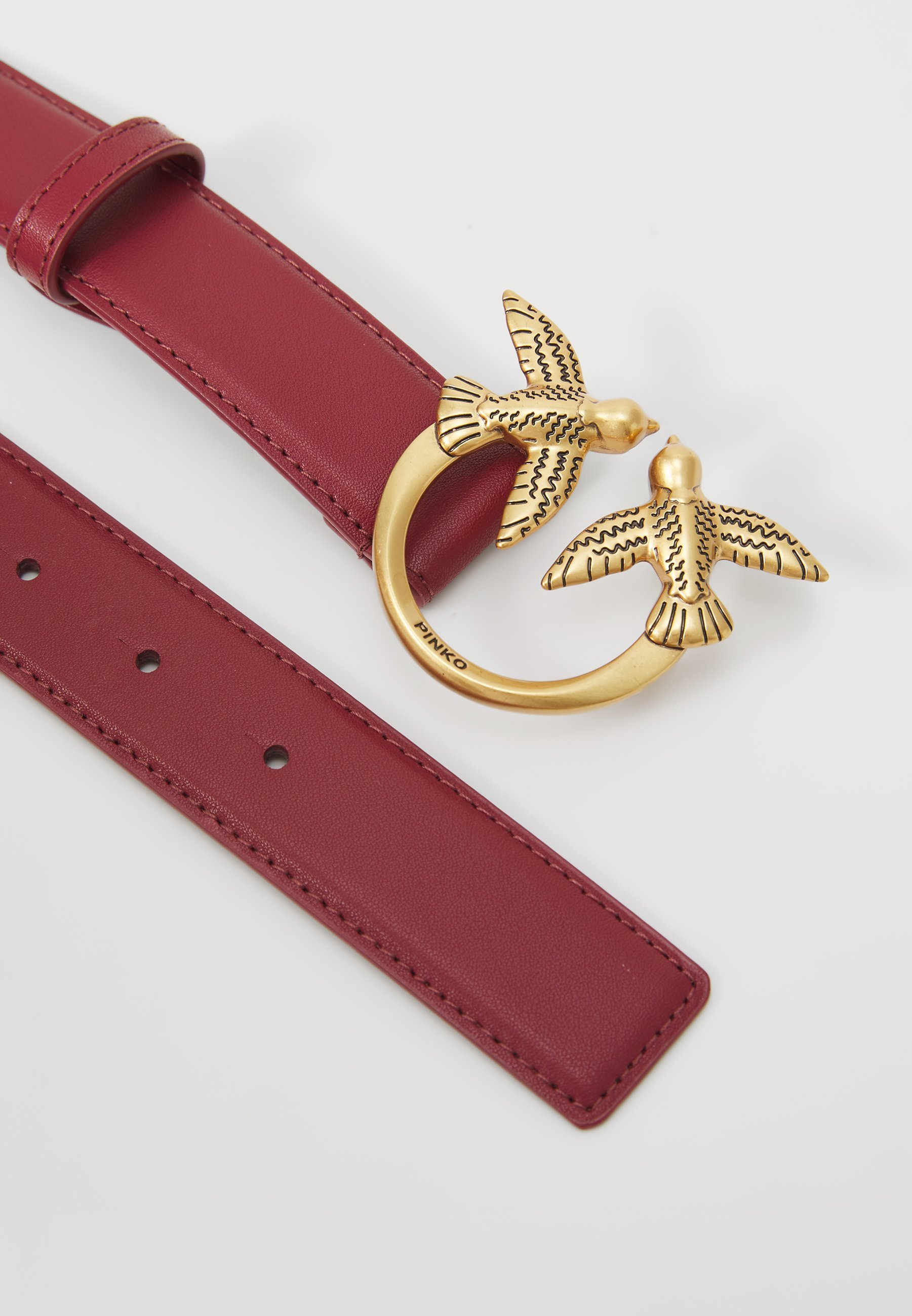 Pinko LOVE BERRY BELT - Riem - bordeaux merlot/antiek goud