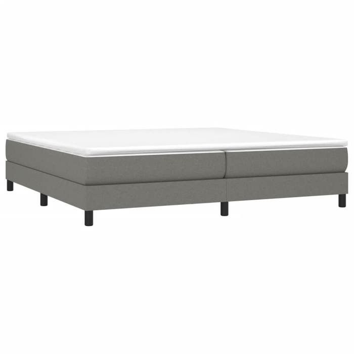 Gris 200 x 200 cm - Cama de madera - Carga máxima 150 kg - Estructura de cama de muelles gris oscuro 200x200 cm tela 005_943234