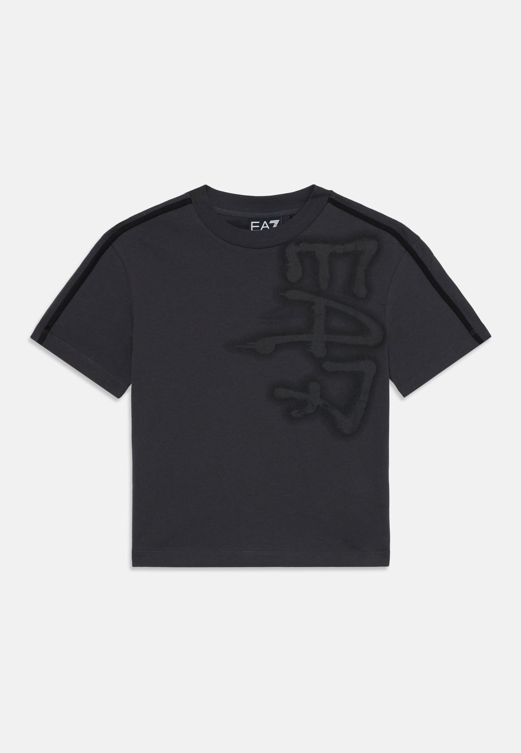 EA7 Emporio Armani UNISEX - T-shirt met print - asfalt