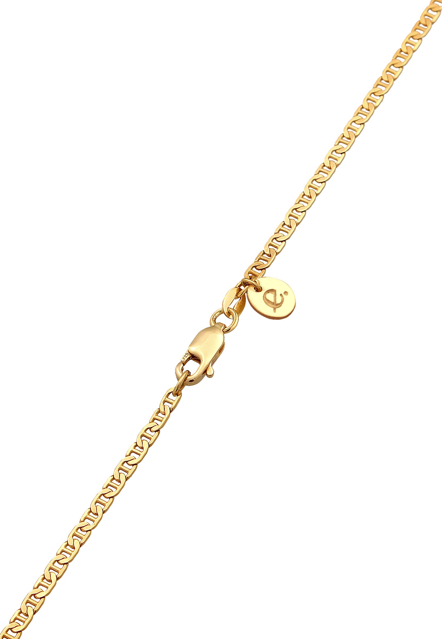 Elli Femmes pendentif coeur amour en argent sterling 925 plaqué or