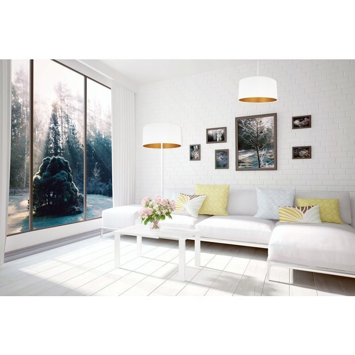 Lieriönmuotoinen lampunvarjostin - Light-Home - MEDIOLAN 2360/35/Z - Kultainen sametti - 35 cm - Monivärinen