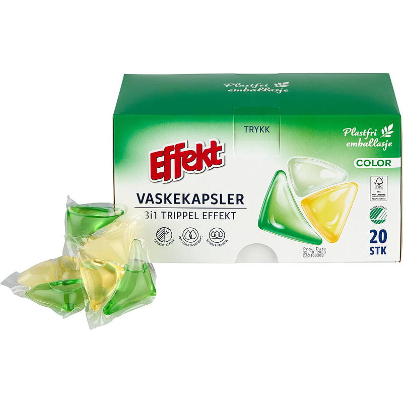 Effekt Tvättkapslar 20 st färgade Effekt