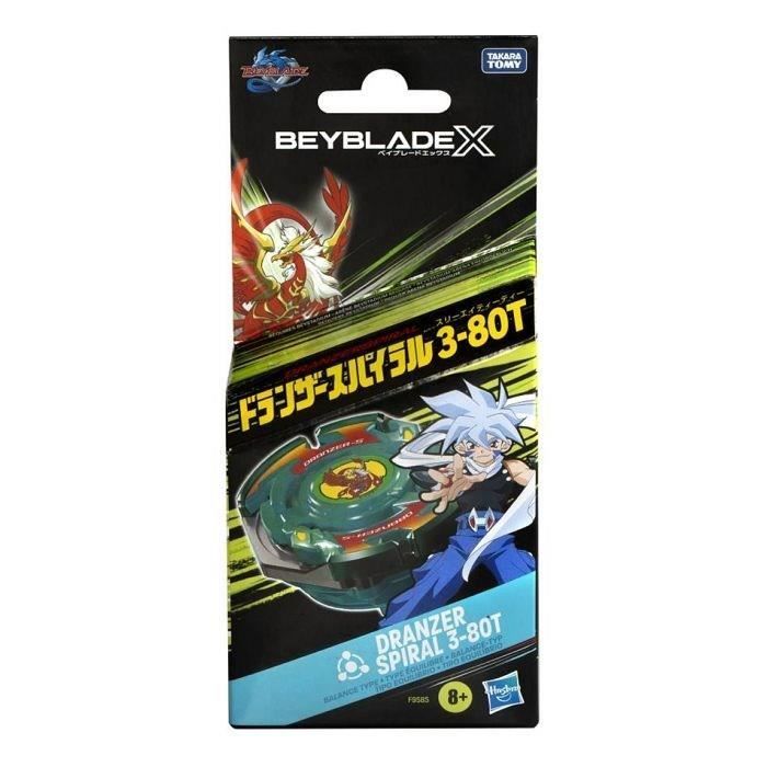 Beyblade X Starter Pack Dranzer Spiral 3-80T Anniversary X-Over and Launcher, Detachable Spinning Top, Toys for children aged 8 and up