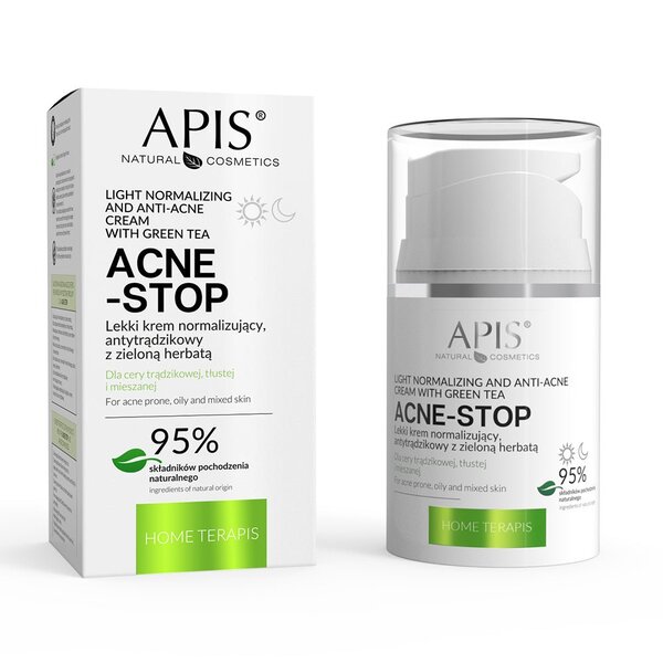 APIS Creme Normalizador e Anti-Acne Leve com Chá Verde 50ml