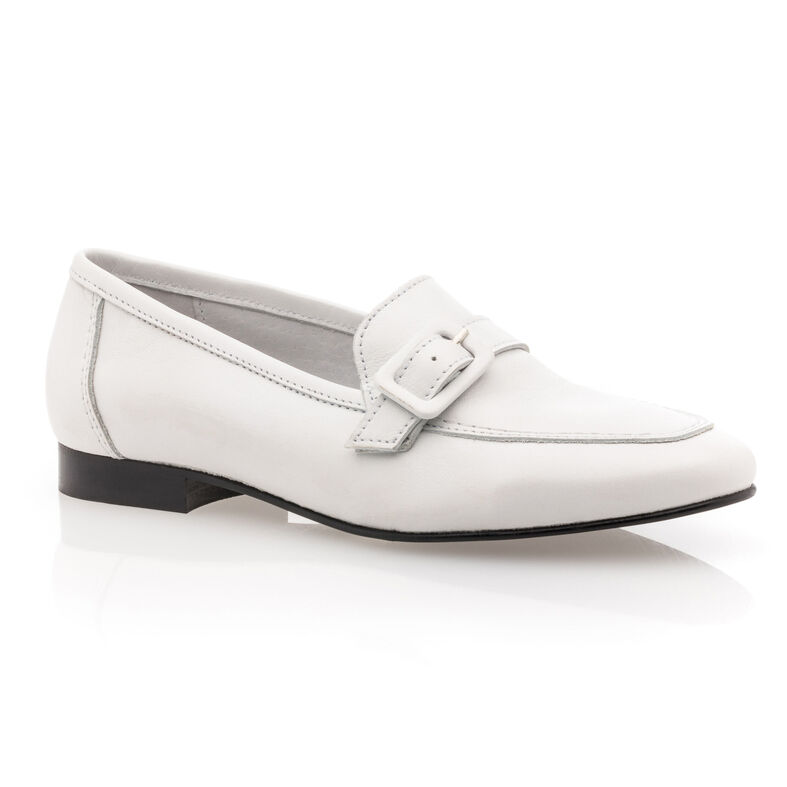 Weiße Damen-Loafer/Bootsschuhe