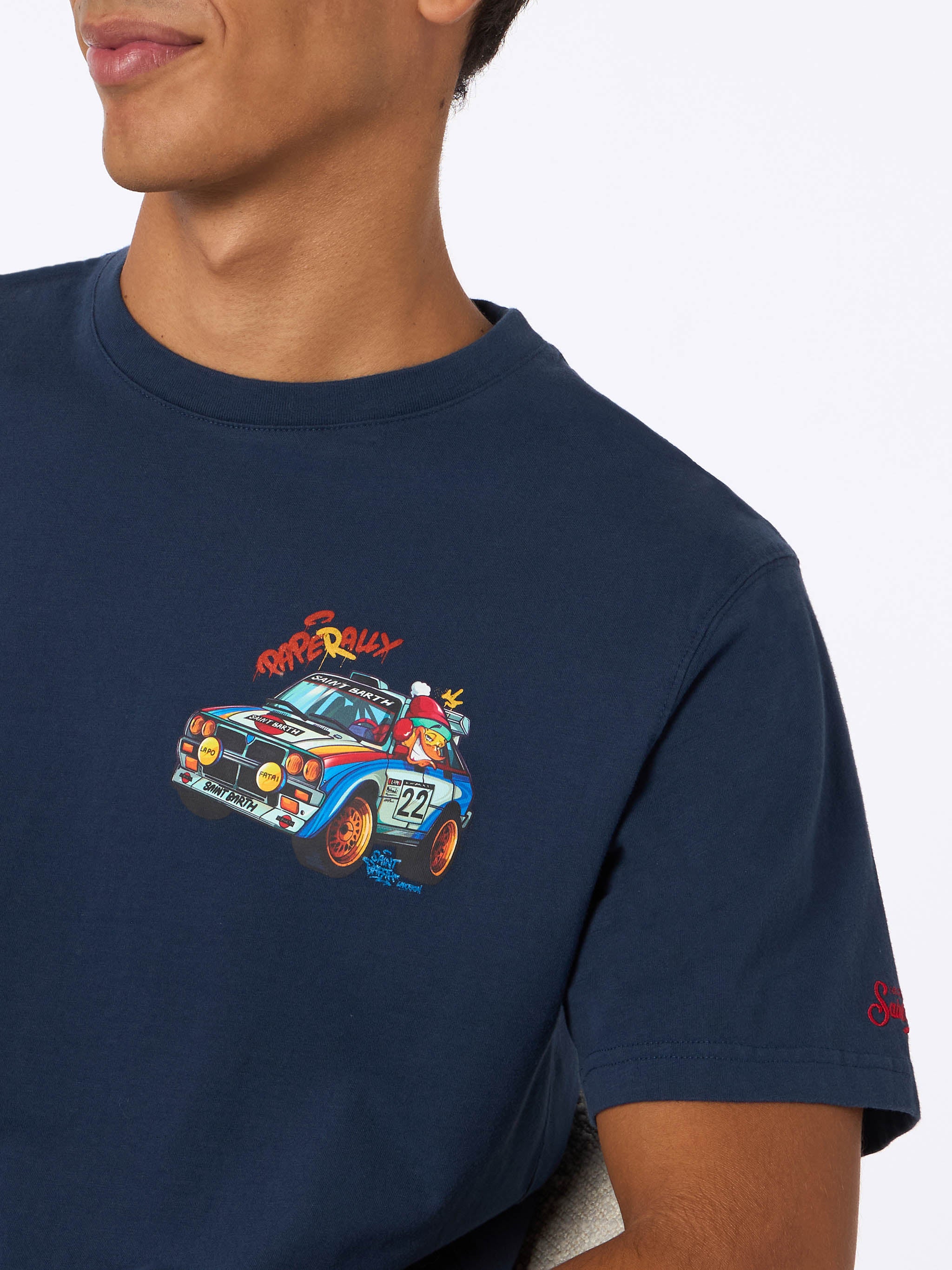 Arnott's zwaar katoenen Crypto Paperally print heren T-shirt |