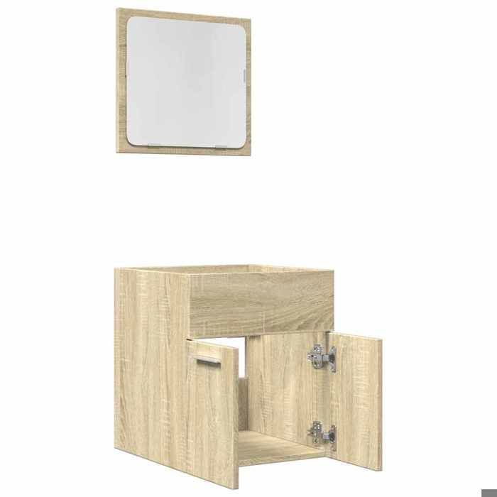 Conjunto de móveis para banheiro vidaXL de 2 peças, carvalho Sonoma, armário de banheiro, gabinete de banheiro 856367