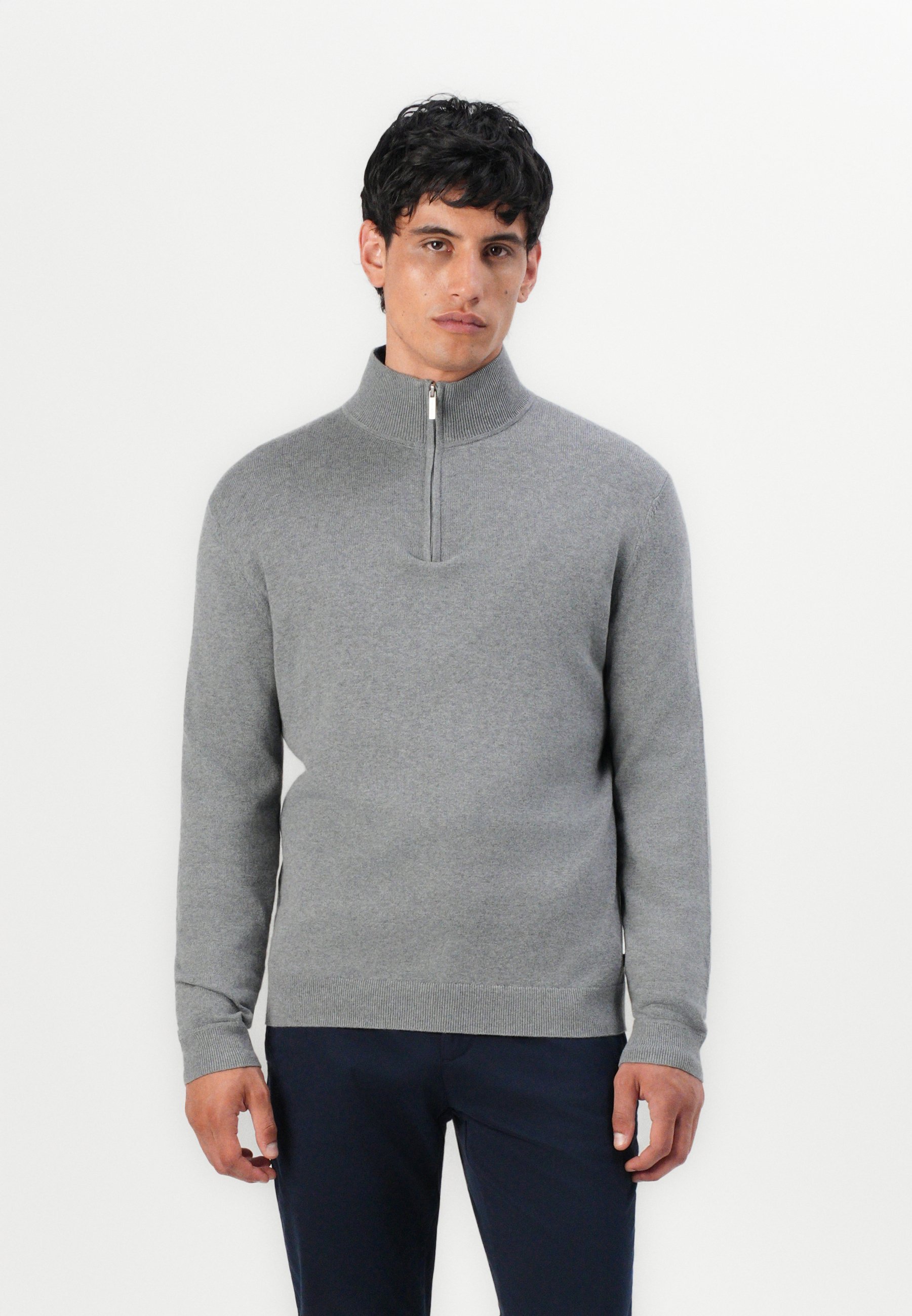TOM TAILOR TROYER - Pulóver - klasszikus sötétszürke melange