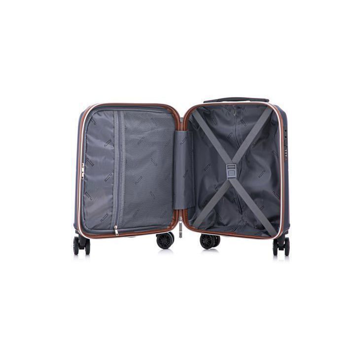Valise Cabine - CELIMS FRANCE - Modèle 2025 Liberté - 45x36x20 cm - Cadenas à combinaison - Bleu Minuit