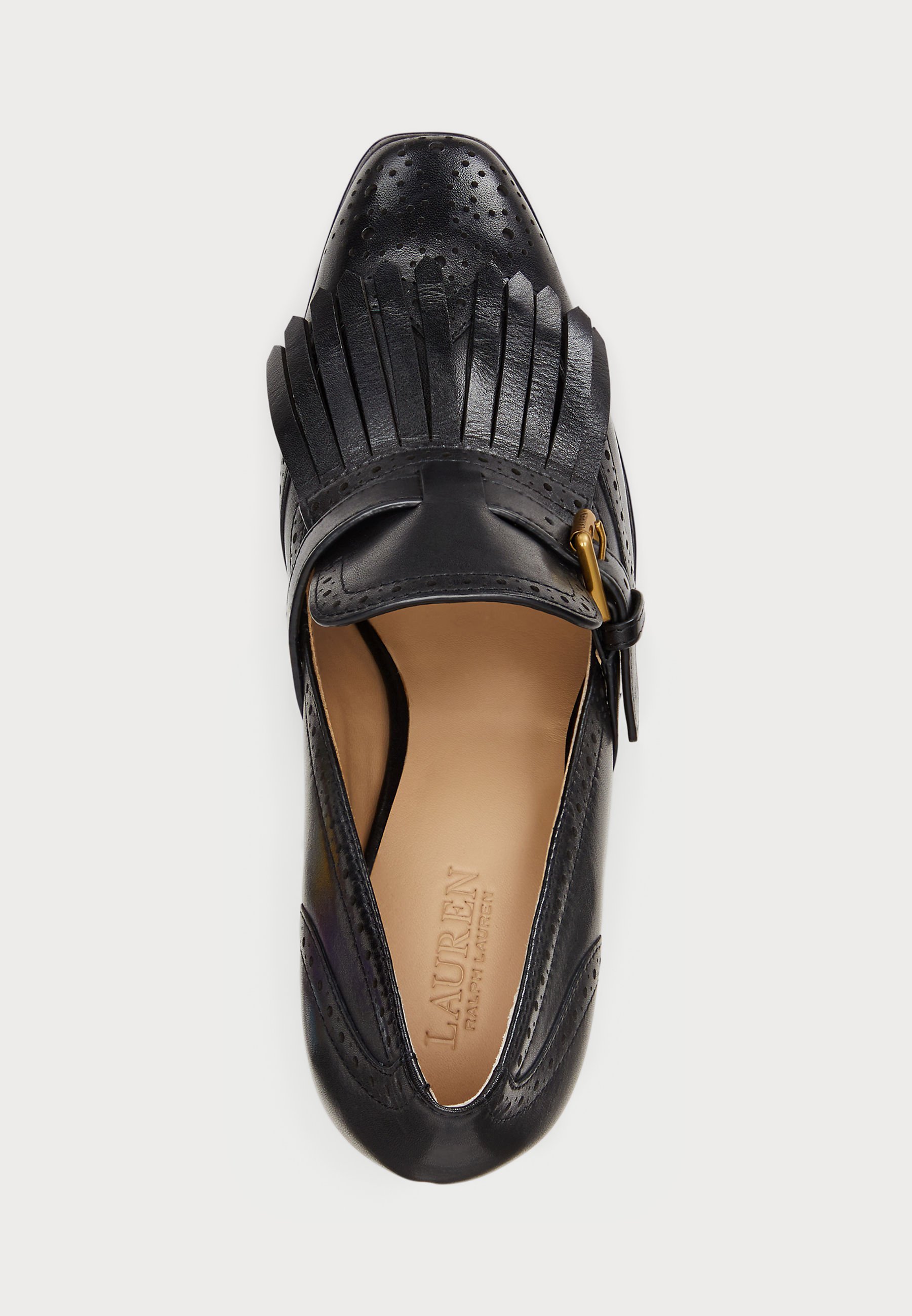 Escarpins Lauren Ralph Lauren COLLEEN en cuir perforé à talons hauts noirs