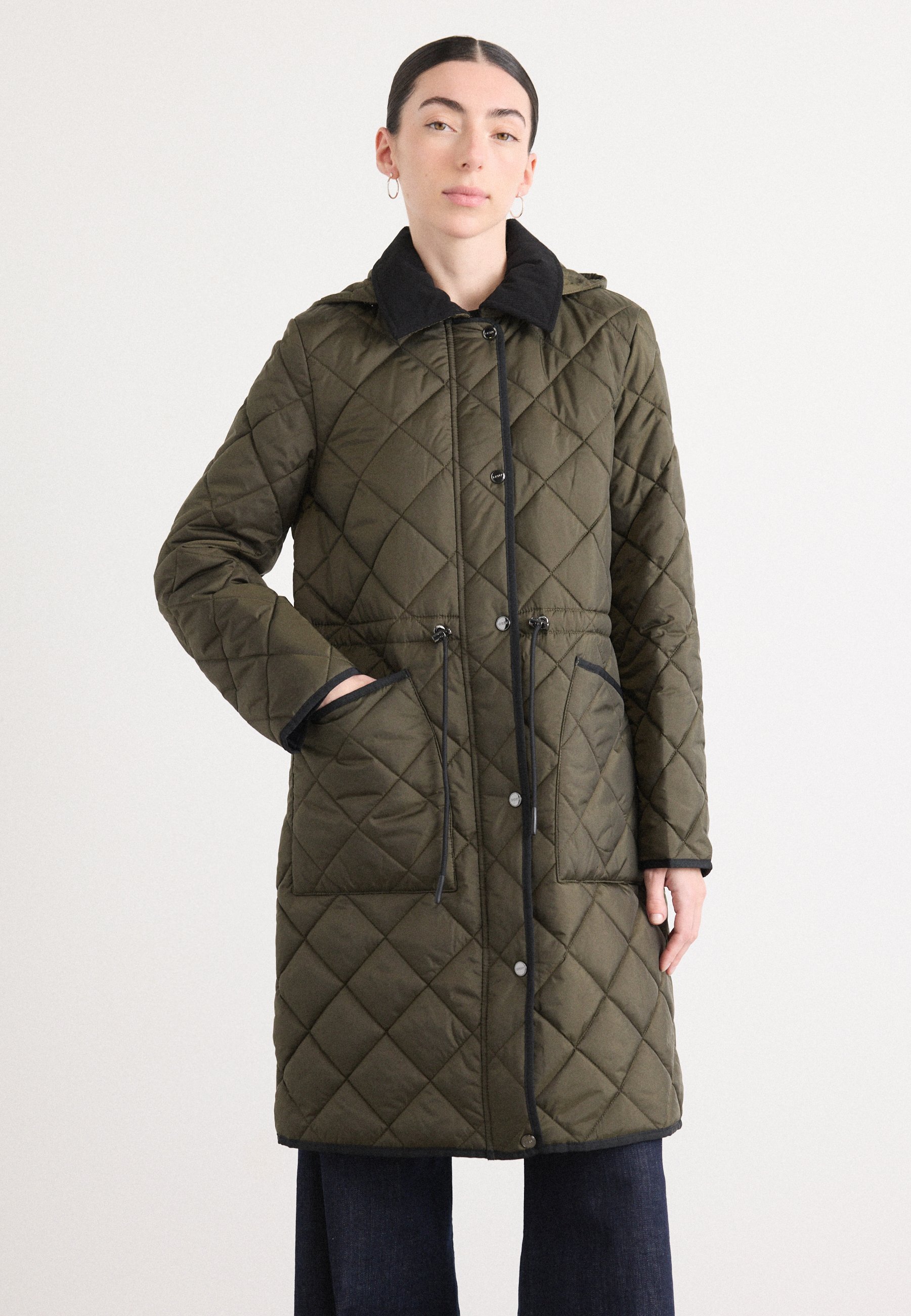 DKNY talvemantel - oliivroheline