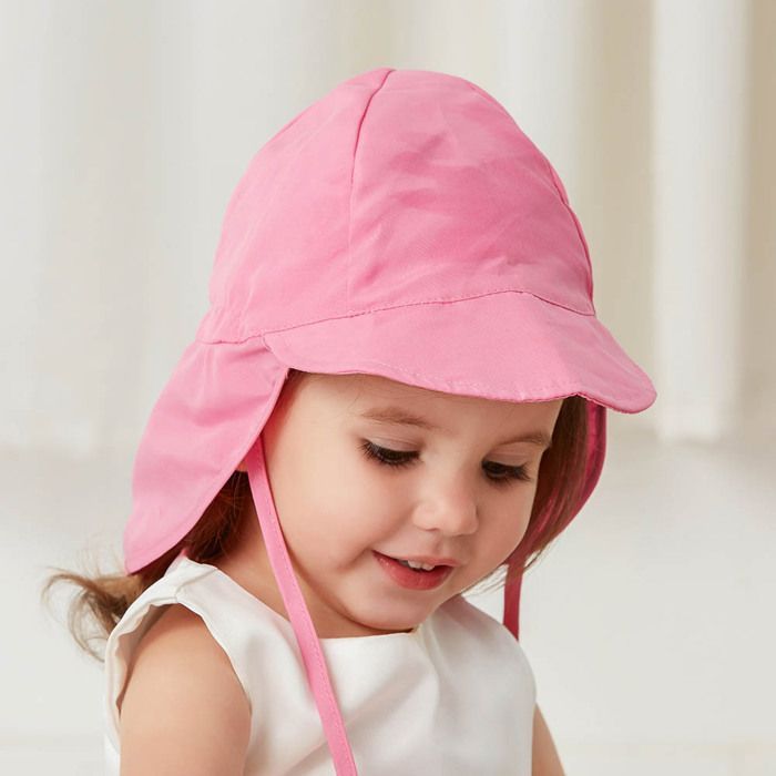 Sombrero de sol FUNMOON para niños de 0 a 5 años, con orejeras, protección UV para la playa y exteriores, con solapa - 688131