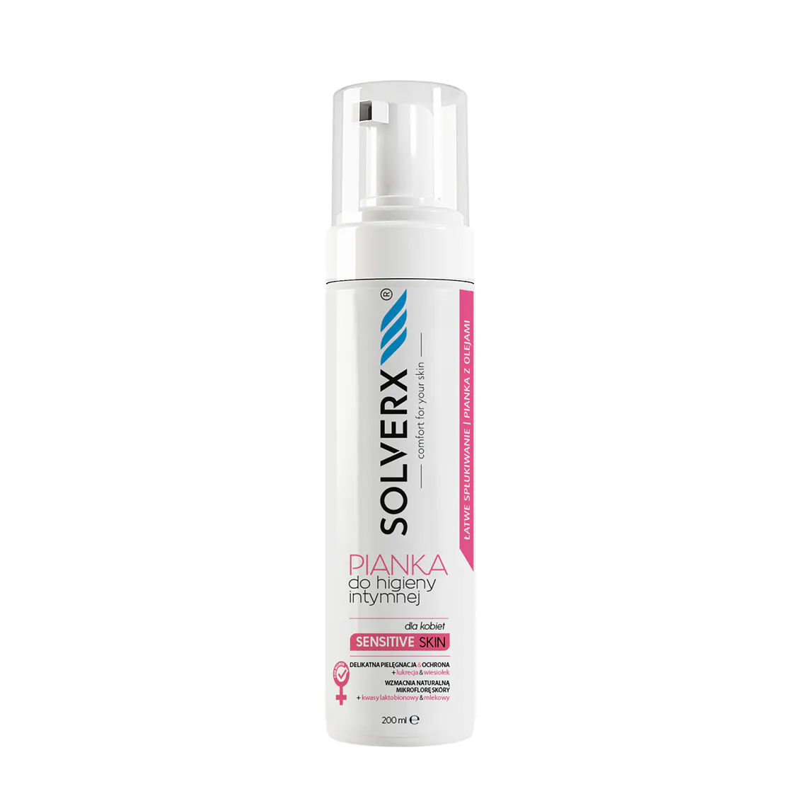 Solverx Sensitive Skin Pianka do higieny intymnej dla kobiet