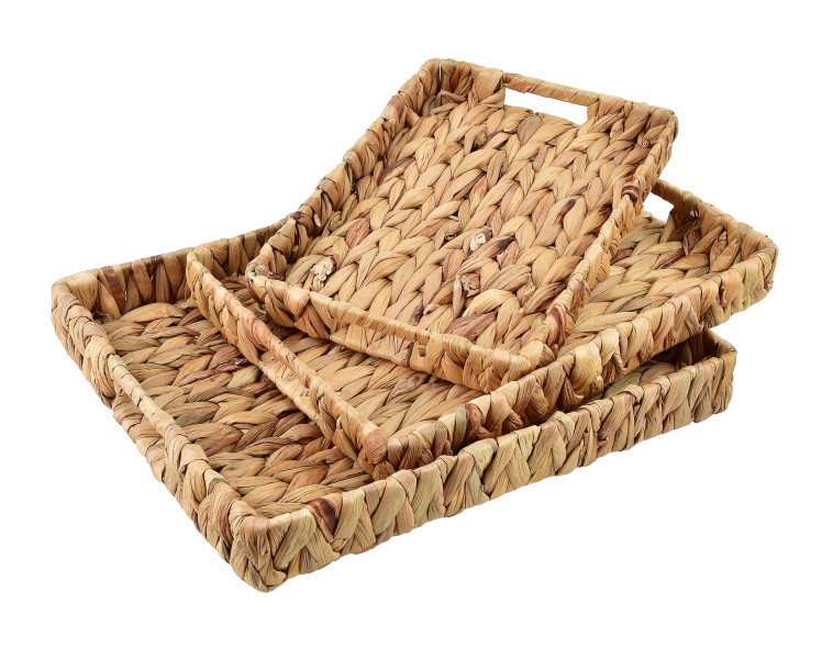 Komplet 3 tac z uchwytami AMPARO 39x31x5/35x27x4,5/31x23x4cm