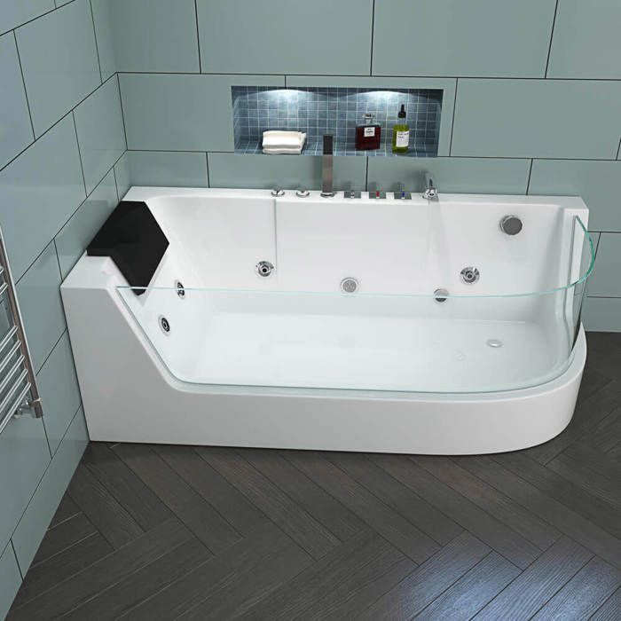 Baignoire Whirlpool HOME DELUXE CARICA - 170 x 80 cm - Droite