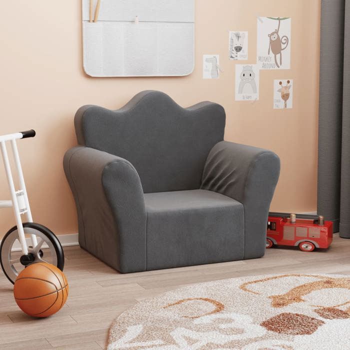 Sofá infantil vidaXL, asiento con reposabrazos, silla con respaldo para niños pequeños, muebles para dormitorio/sala de estar, 357042