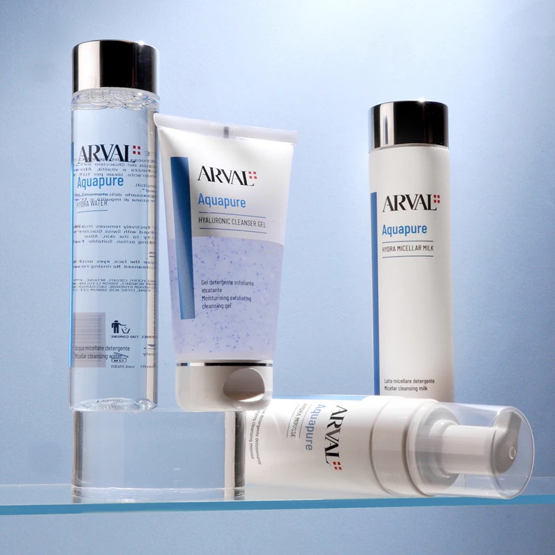 Arval Aquapure Hyaluronic cleanser gel nežen piling gel za popolno čiščenje kože