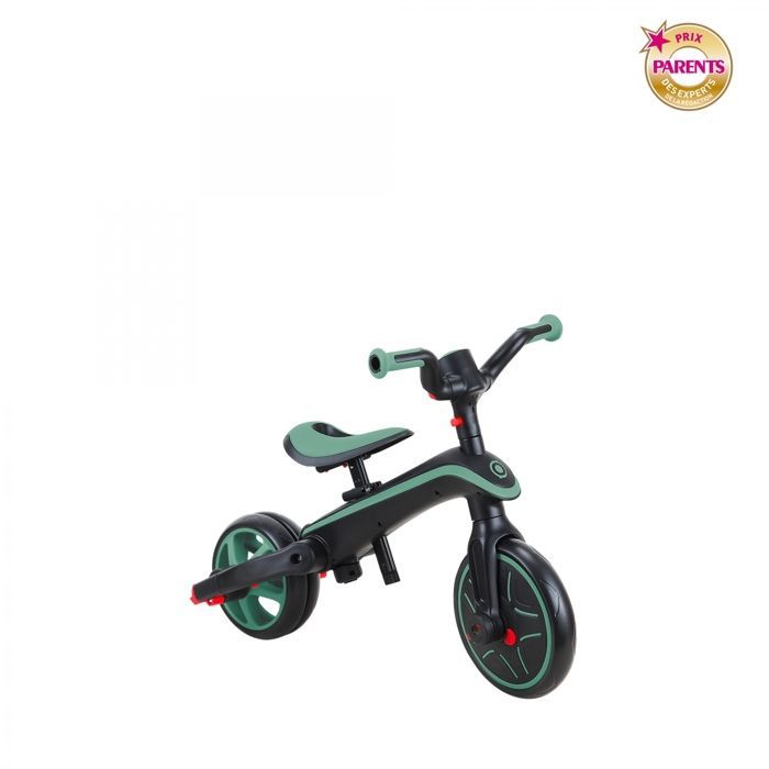 Triciclo Globber EXPLORER 4 em 1 Conversível e Dobrável - Verde Oliva