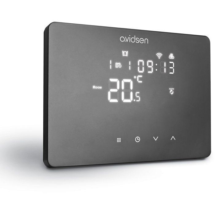 Smart thermostat - AVIDSEN - HomeTemp - Wired/Wi-Fi - Weekly and daily programming - Black