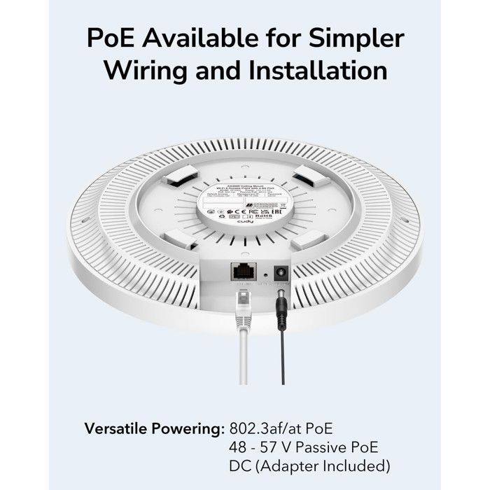 Point d'accès WiFi 6 - CUDY - AX3000 - 3000 Mbit/s - Maillage - MU-MIMO - PoE/CC