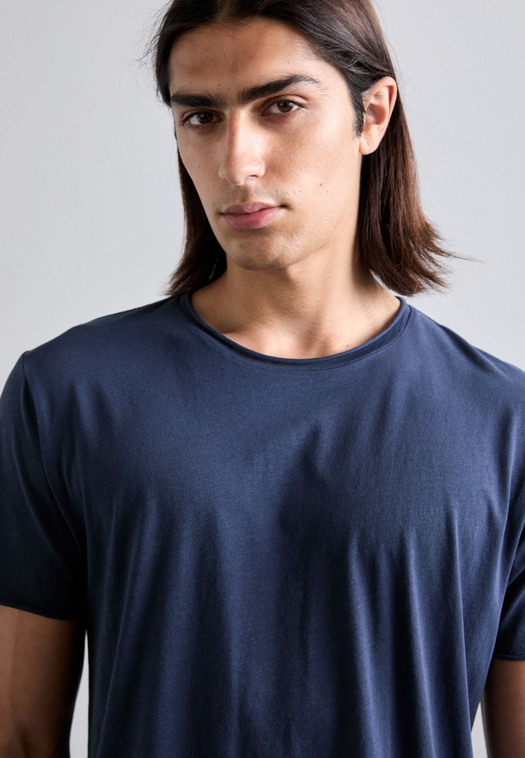 Filippa K T-shirt a collo alto - T-shirt basic - blu crepuscolo