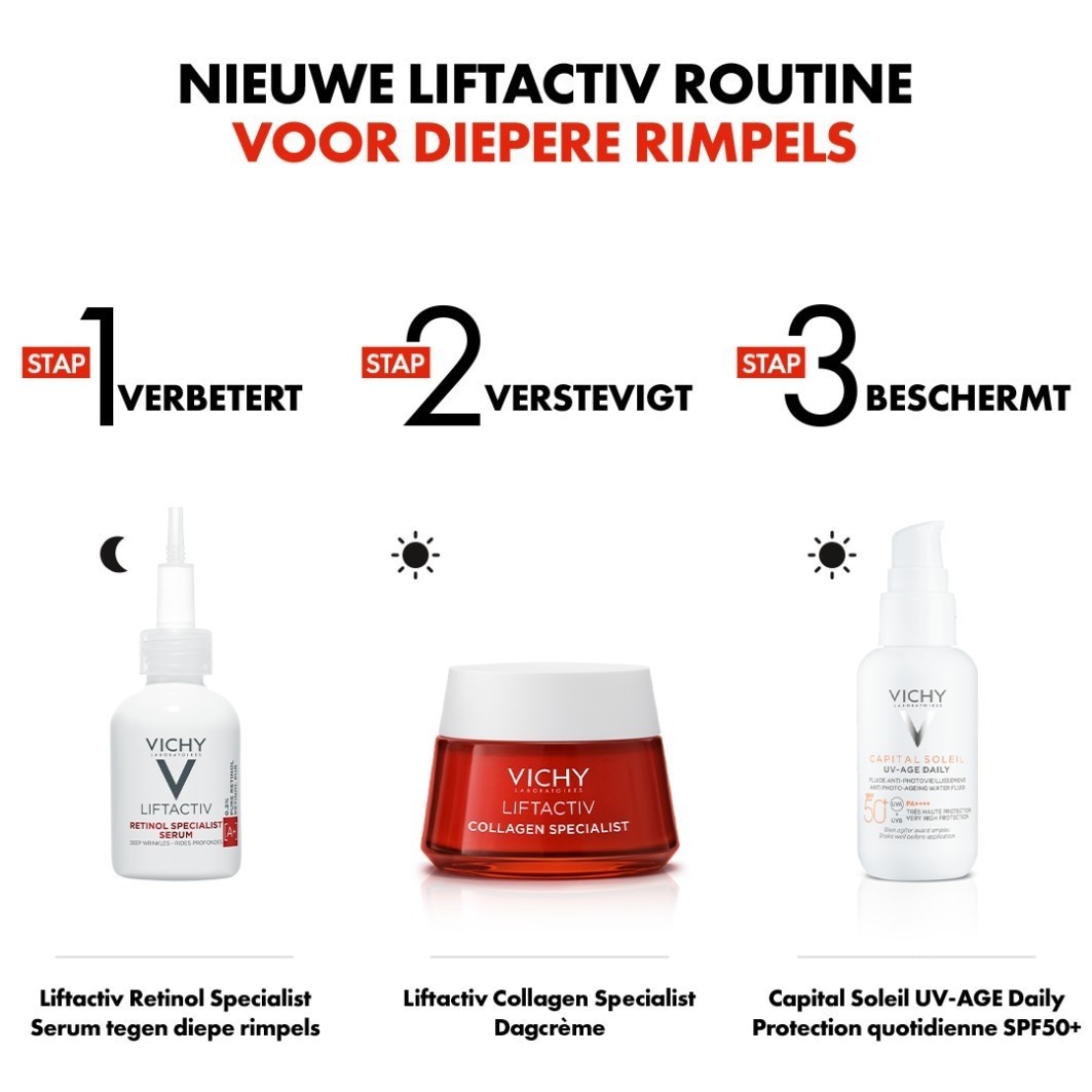 „Vichy“ senėjimą stabdantis serumas „Liftactiv Retinol Specialist“ serumas nuo gilių raukšlių, 30 ml