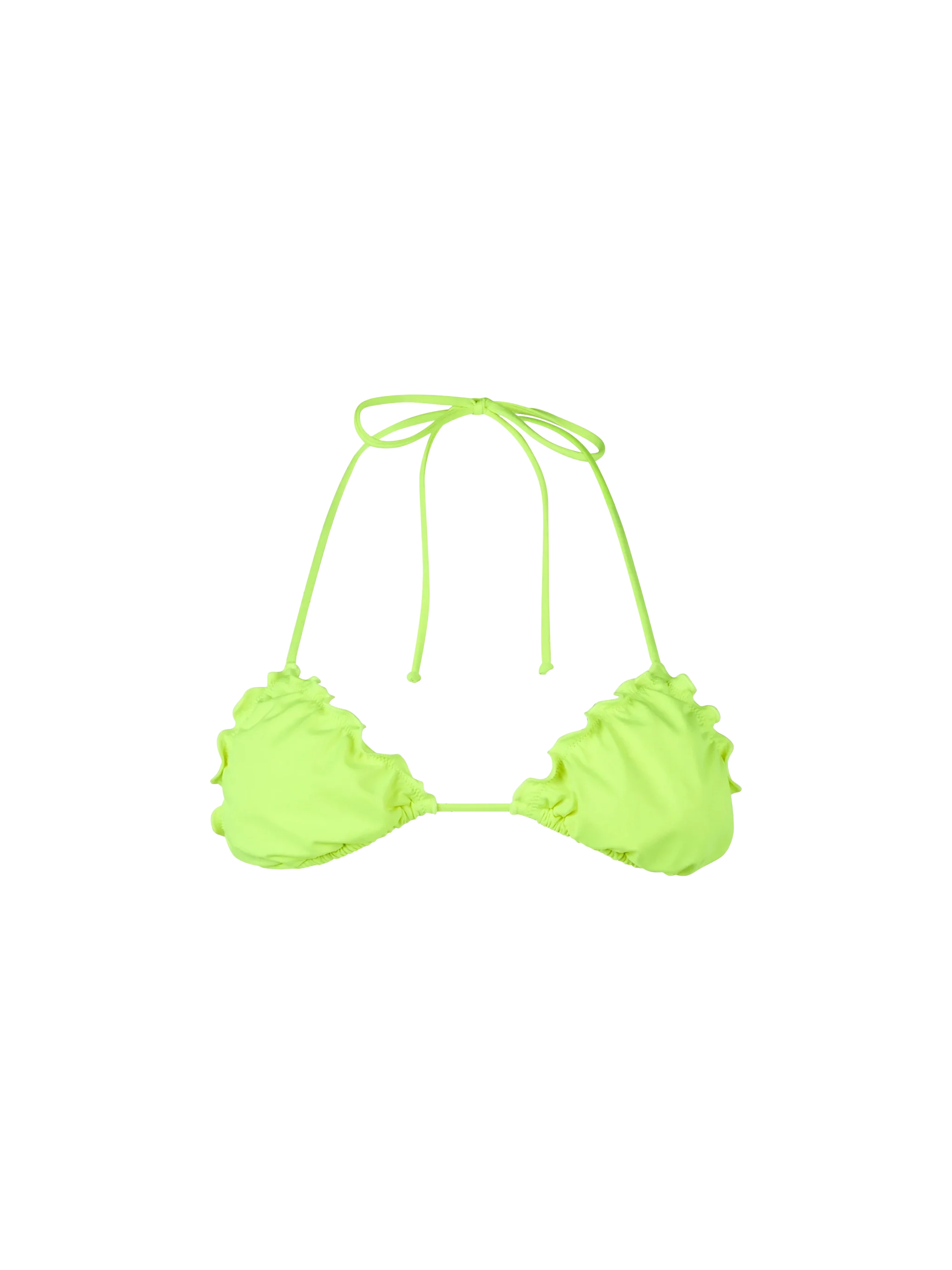 Haut de plage triangle jaune fluo pour femme Sagittarius